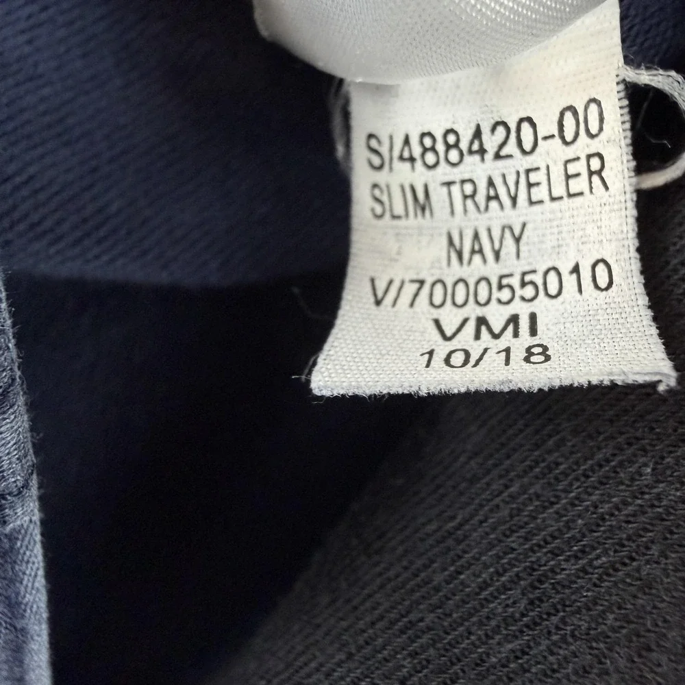 Banana Republic Slim Traveler Jeans Mens 33x30 Navy Slim Tapered Denim Pants